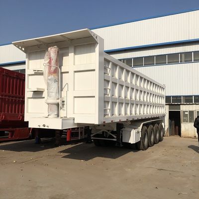 60T 80T مقطورات خلفية ، 4 محورات مقطورة خلفية 35m3 40m3
