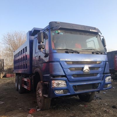 زرقاء 6×4 شاحنات هوو مستعملة ، سينوتروك هوو 10 عجلات شاحنة هومب