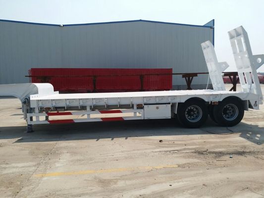 مقطورة ذات سرير منخفض بعنق الإوزة شديد التحمل بمحورين 40 طن 50 طن 60 طن
