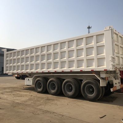 60T 80T مقطورات خلفية ، 4 محورات مقطورة خلفية 35m3 40m3