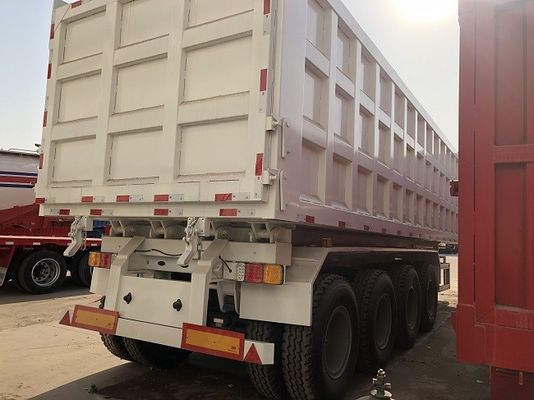 60T 80T مقطورات خلفية ، 4 محورات مقطورة خلفية 35m3 40m3