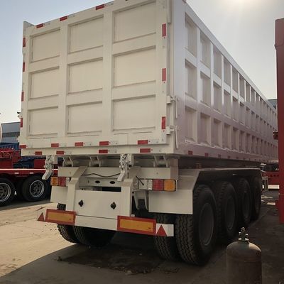 60T 80T مقطورات خلفية ، 4 محورات مقطورة خلفية 35m3 40m3