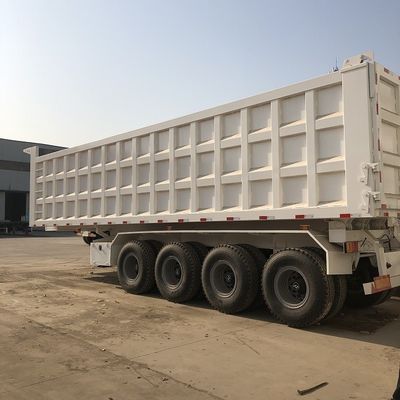 60T 80T مقطورات خلفية ، 4 محورات مقطورة خلفية 35m3 40m3