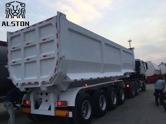 اسطوانة هيدروليكية 50 طن 4 محور مقطورات قلابة طرفية نوع U