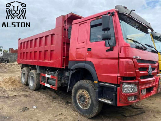 دلو مستعمل هوو 6x4 شاحنة تيبر 371HP 18.6M3 مع 12.00R20 الإطارات